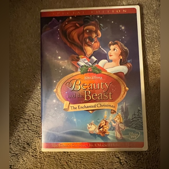 Disney's Beauty and the Beast Enchanted Christmas DVD - Blue and White - Picture 1 of 3